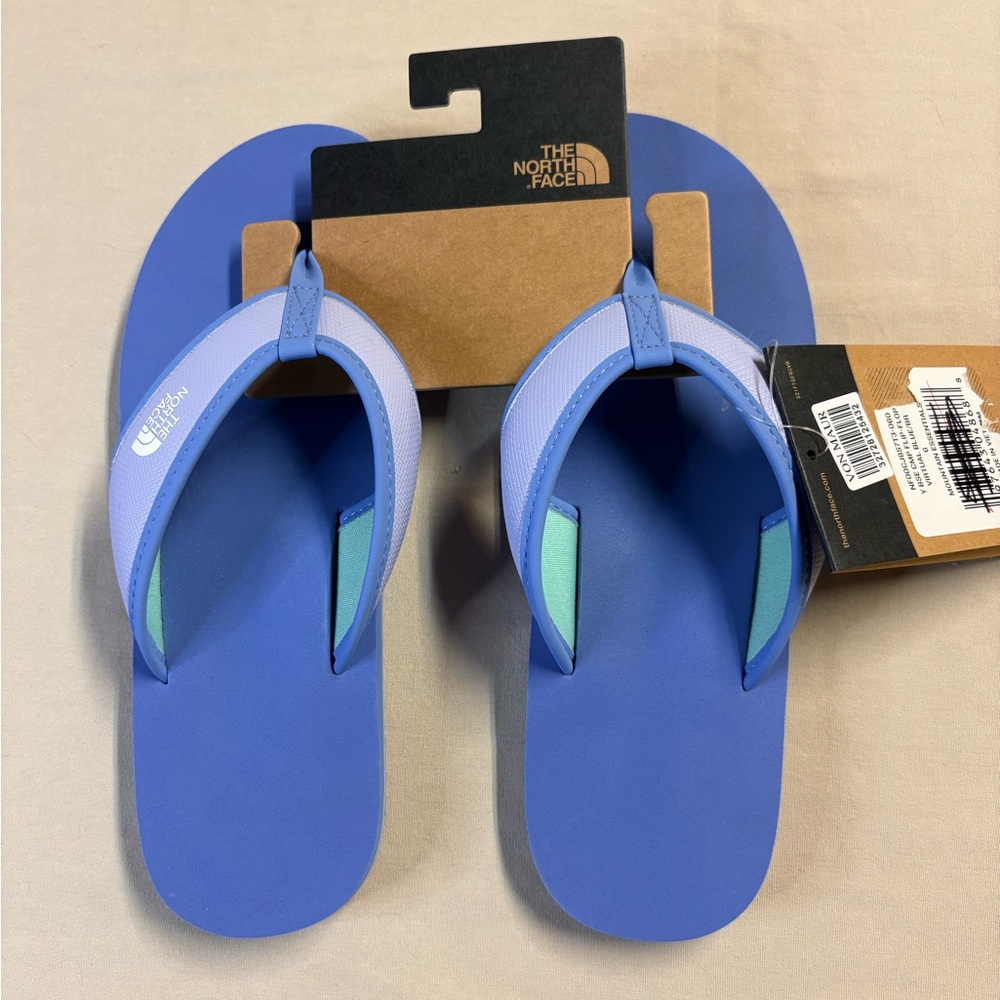 NWT - The North Face Light Blue Flip Flops